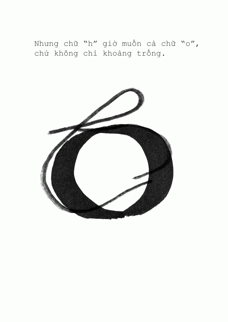  11. But now letter “h” wanted the entire “o”, not just the space inside. 
