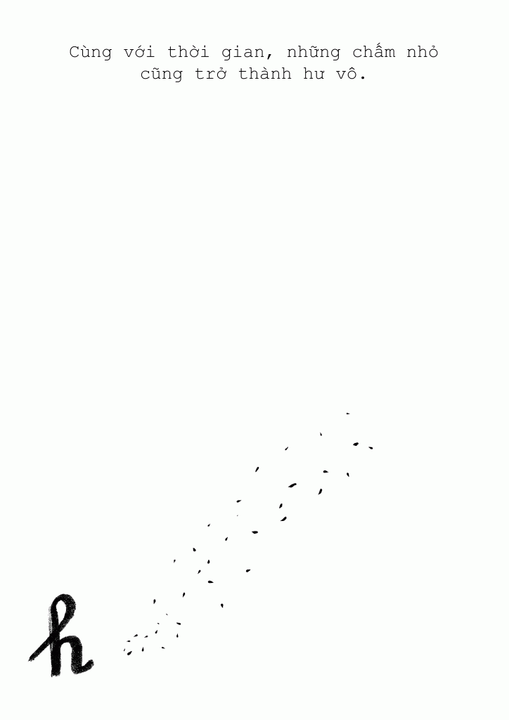 As time went by the little dots drifted and became part of the void.