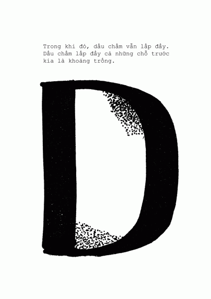 Meanwhile, dot carried on multiplying. Dot even filled in the place where it used to be space.