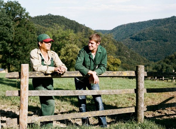Quang with a work colleague on a farm in Lower Austria (image courtsey of Martin Nguyen) 