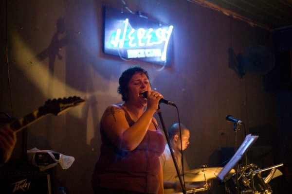 Tash preforming at Hersey's with the Freebirds